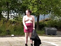 Fat Charlie naked in public and amateur exhibitionism