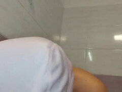 Horny Amateur Wife Shaves Her Hairy Pussy - Big Tits, Big Ass Brunette MILF