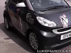 Curvy UK wench hammered by Luke Hardy and his mate
