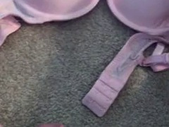 Jerking off in co workers bra panties and lingerie