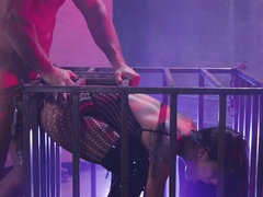 Cumizás, Gesztenyebarna, Kutya póz, Arcra élvezés, Hd, Természetes mellek