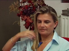 Horny French MILF Takes Double Penetration & Big Facials