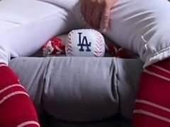 Baseball Player Jockdad87 Shoots a Load in Red Gear