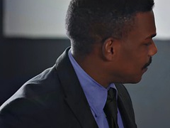 Gay prisoner fucks black lawyer in handcuffs in office
