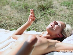 Young Tracy Smile and Her Man Go For a Picnic - erotic outdoor hardcore with cumshot