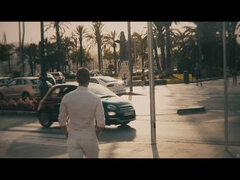 Pijpbeurt, Bruinharig, Stel, Sperma, Jurk, Zoenen, Buiten, Dikke tepels