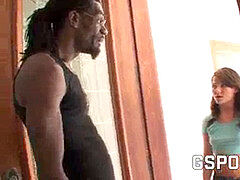 Grosser schwanz, Schwarz, Braunhaarige, Spermaladung, Milf