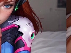 3 dimensionaal, Grote lul, Pijpbeurt, Sperma in mond, Sperma shot, Spel, Handbeurt, Orgasme