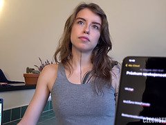 Américain, Beauté, Brunette brune, Tchèque, Faciale, Pov, Rugueux, Adolescente