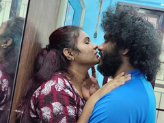 Casal, Feito em casa, Indianoa, Beijar, Maduroa