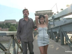 Clean-Shaven cooter European stunner drilled in public (Steve Holmes, Lucy Bell)