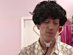 Analny, Blondynka, Para, Twarzowy, Hardcore, Bielizna, Majtki, Shemale