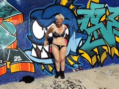 Amateur, Blonde, Mature, Nue, De plein air, Solo