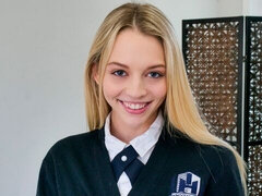 デカチン, ブロンド, フェラチオ, 自然山雀, 女子高生, ガリガリ, ティーン, オッパイの