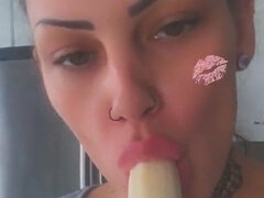 Kukk suging, Brunette, Samling, Mat, Alene, Tattovering