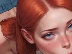 Grosse bite, Sucer une bite, Mignonne, Jeux, Public, Rousse roux, Toilettes