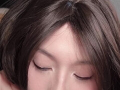 Leie, Asiatisch, Blasen, Paar, Fetisch, Interrassisch, Transe, Transfrau