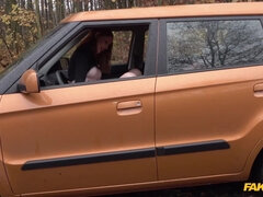 Redhead teen Lenina Crowne fucks in the car