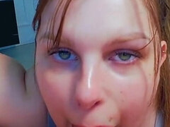 Amatör, Avsugning, Brunett, Sperma i munnen, Hemmagjord, Milf, Pov, Fru