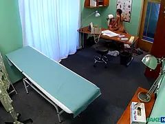 Desperate russian teen prizes therapist with hard sex - faux health center