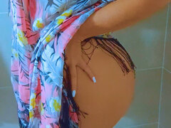 Africano, Amatoriale, Culo, Culo grosso, Nero, Latina, Doccia, Solo