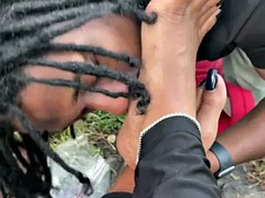 Anal, Grosse bite, Tir de sperme, Noir ébène, Femme dominatrice, Hard, Strapon, Nénés