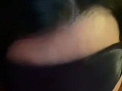 Enthousiasteling, Pijpbeurt, Bruinharig, Stel, Sperma in gezicht, Gezichtspunt, Vastgebonden