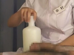 Handjob, Japanische massage, Krankenschwester, Pov