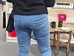 Rumpe, Bestemor, Hjemmelaget, Jeans, Moden, Milf, Alene