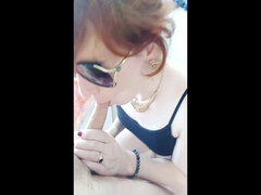 Nice Blowjob From a TS Slut