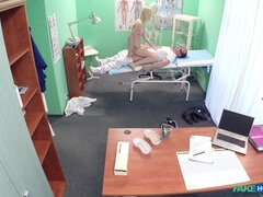 Skinny Blond Hair Lady Takes Doctors Advice