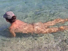 Plage, Femelle, Mère que j'aimerais baiser, Nue, Pov, Chatte, Nénés, Voyeur