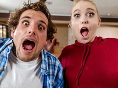 Blond, Kukk suging, Sperm skott, Bakfra, Hårete, Slikking, Fitte, Pupper