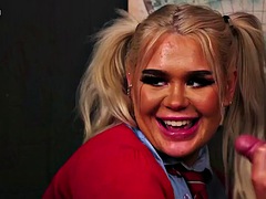 Cfnm, Skole, Dominerende kvinne, Sexy undertøy, Ludder, Suging, Trekant, Uniform