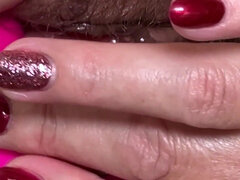 Faciale, Femelle, Poilue, Masturbation, Mature, Seins flasques, Solo, Vibromasseur