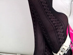 Blondine, Kleid, Flexibel, Absätze, Zierlich, Russisch, Solo, Strümpfe