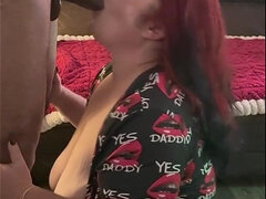 Liz Sucking Her Bull After Work