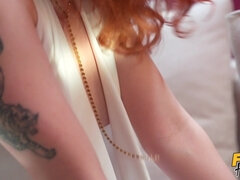 Mia Stone's Lonely Redhead Night in a German Hostel Party