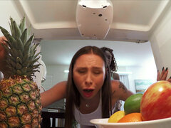 아메리카인, 흑갈색 머리, 음경, 라티나, 자연의 가슴, 보지, 문신, 젖가슴