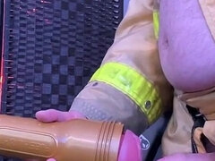 Enthousiasteling, Mollig, Sperma shot, Daddy, Harig, Rijpe lesbienne, Alleen, Uniformpje