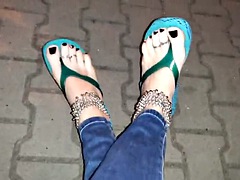 Amateur, Travestis, Européenne, Pieds, Talons, De plein air, Public, Transsexuelle