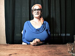 Amador amadora, Peitos grandes, Escritório, Tetas