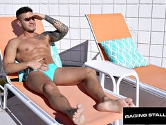 RagingStallion - Hunk Devin Franco Fucked By Sunbathing Stranger's Meat