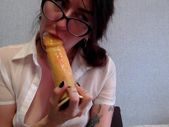 Leie, Dildo, Brille, Milf, Solo