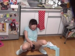 Horny asian masturbates