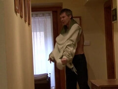 She caught her father in love creeping on her in the shower