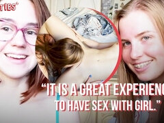 Amatør, Brunette, Første gang, Briller, Hårdt, Lesbisk, Naturlige bryster, Pov