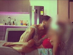 Amateur, Gros cul, Gros seins, Couple, Fille latino, Lingerie, Mère que j'aimerais baiser, Chatte