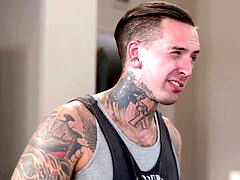 tatted dude pulverizes Aubrey Kate