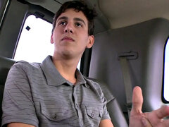 Straight amateur stud first time fucks in public outdoor van